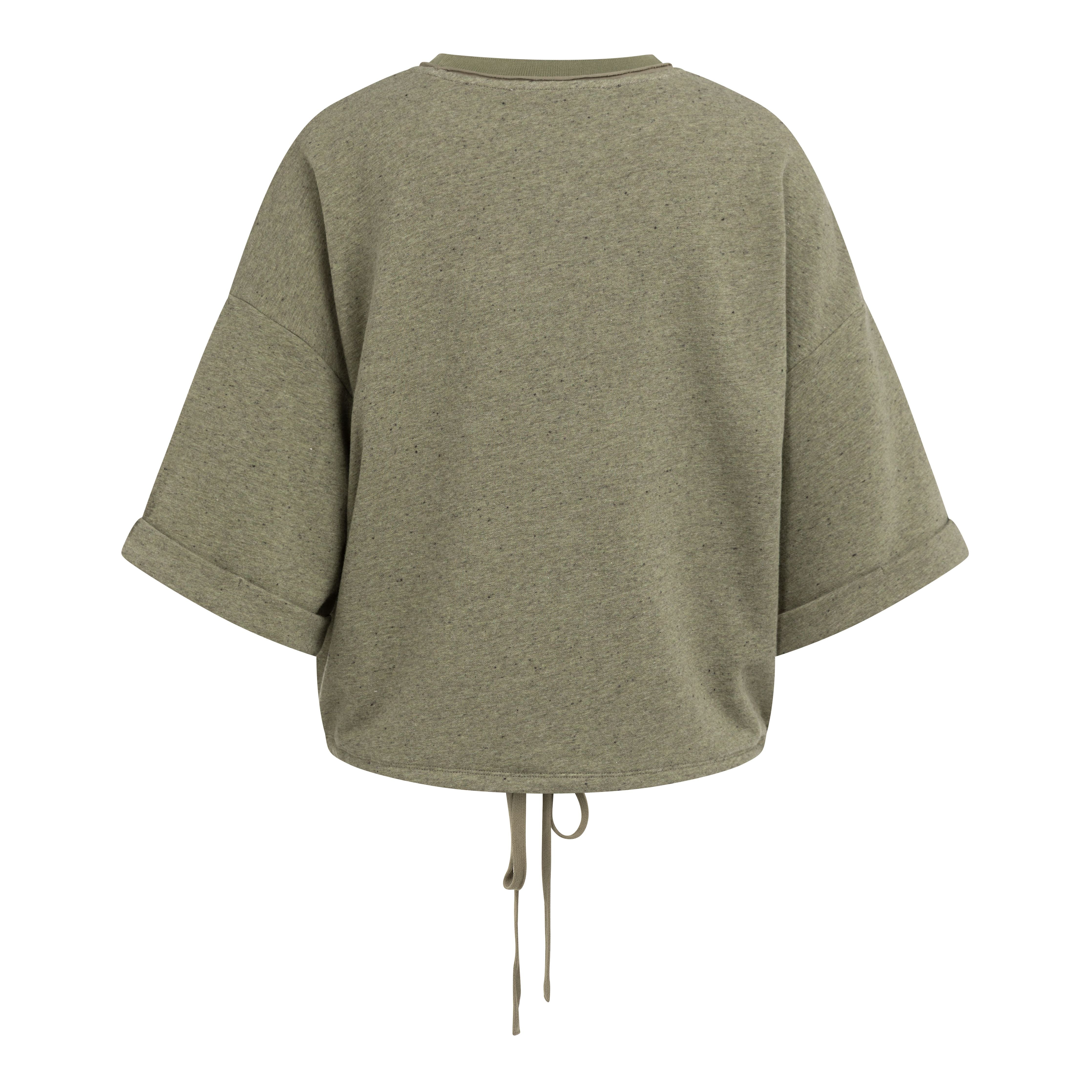 Melange Drawcord Sweat Tee