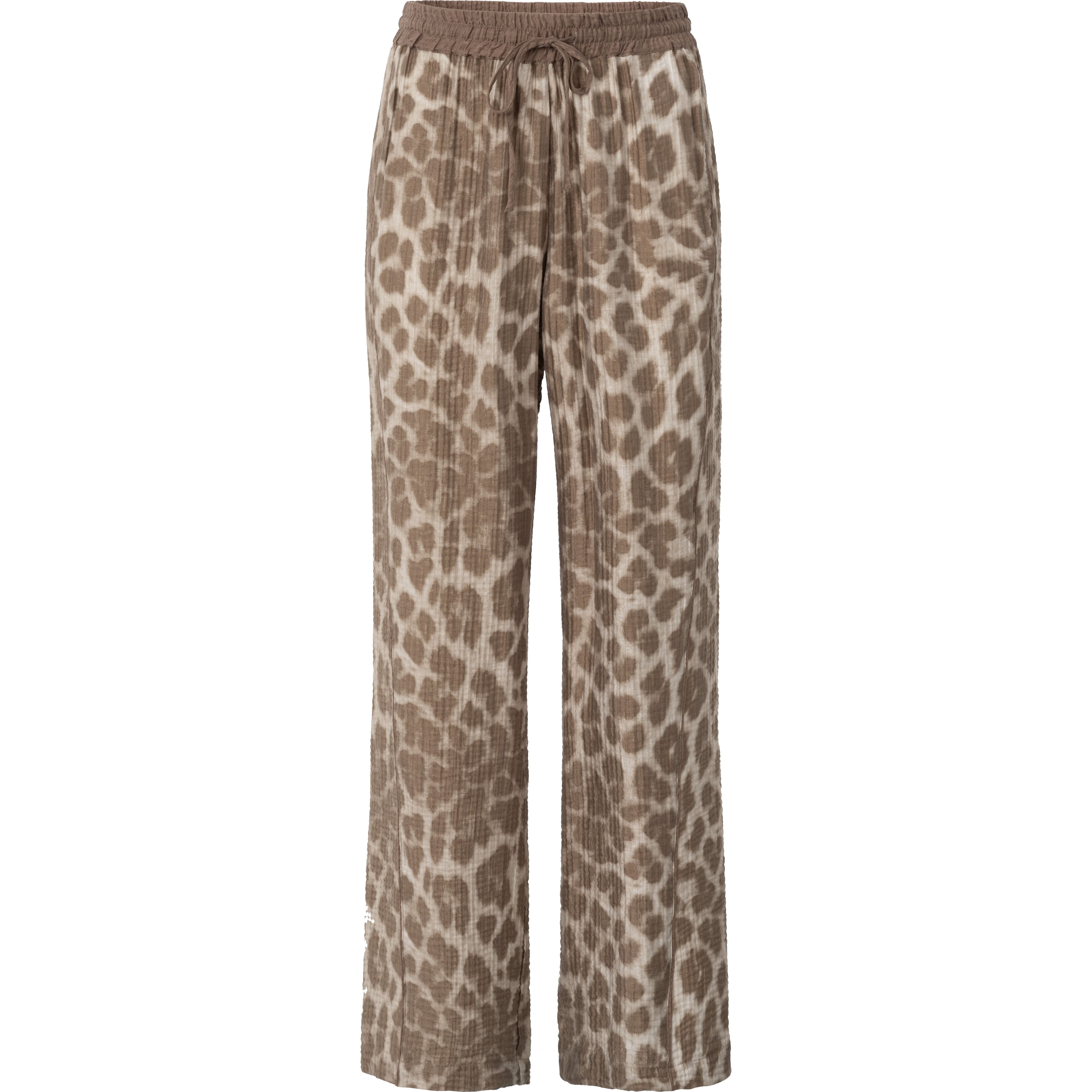 Leopard Print Wide-Leg Pants