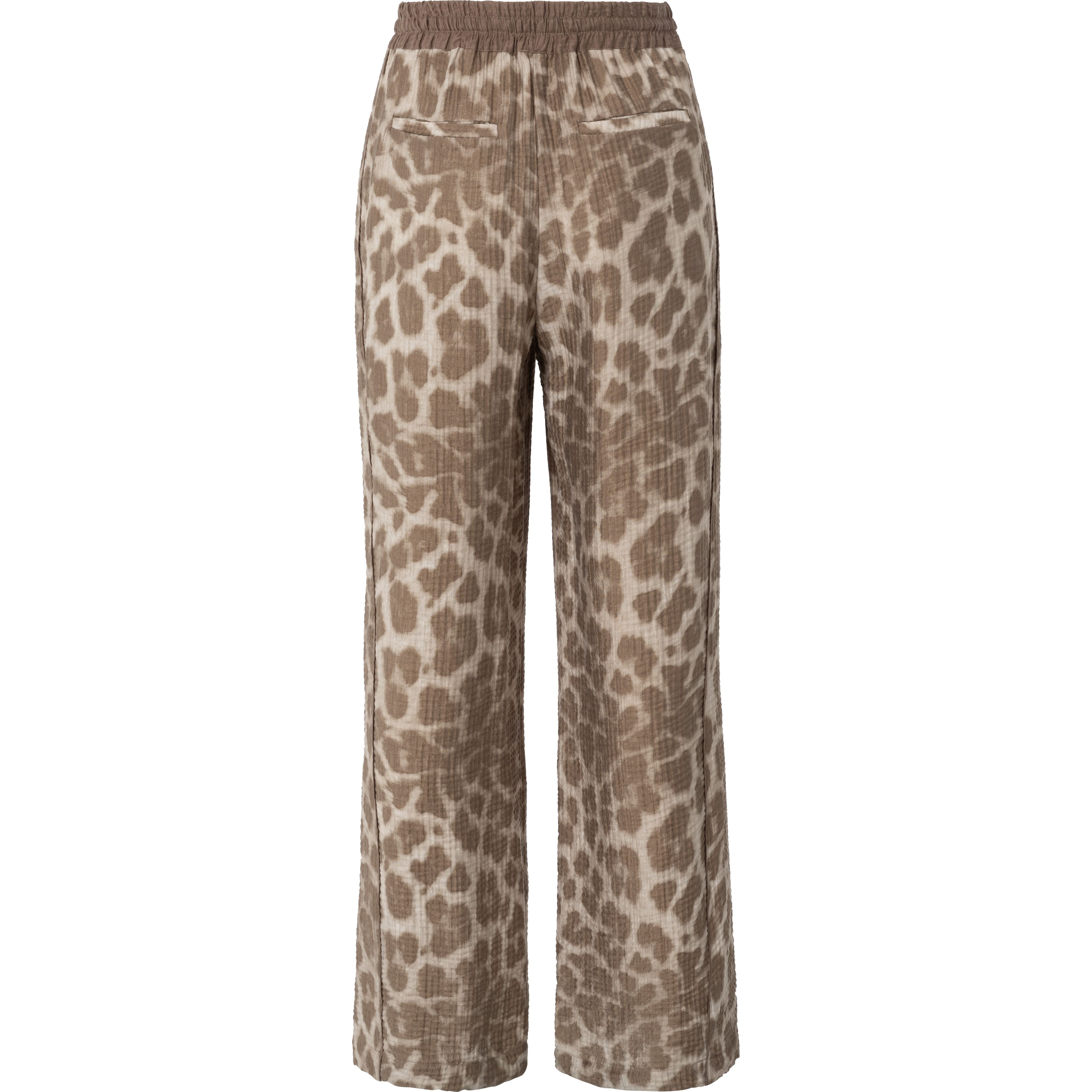 Leopard Print Wide-Leg Pants