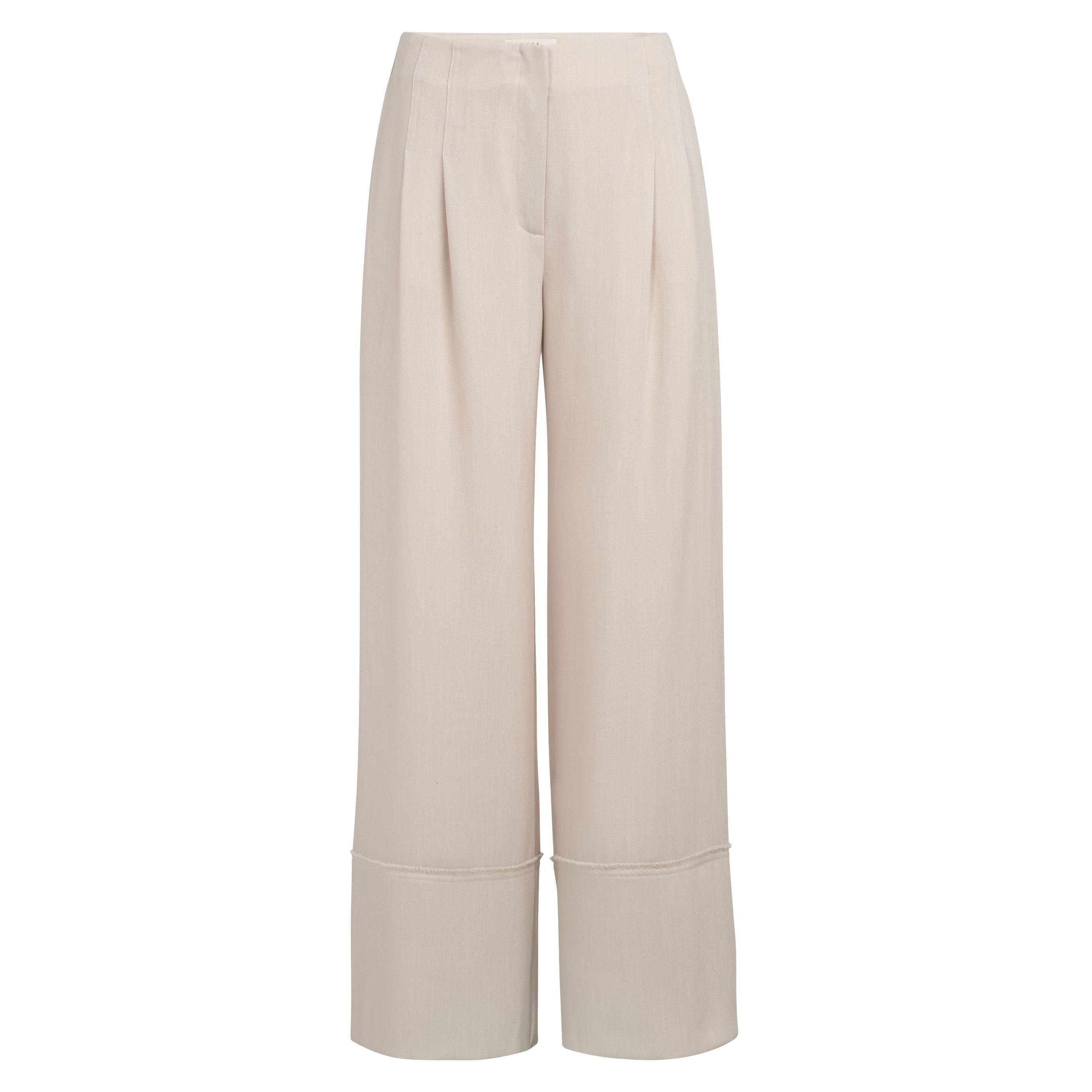 Fringe Linen Blend Trouser