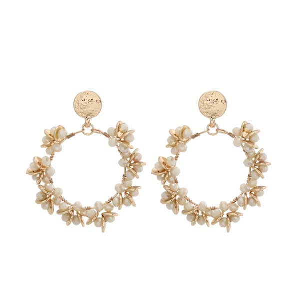 Merx Fashion Chain Earring Shiny Gold