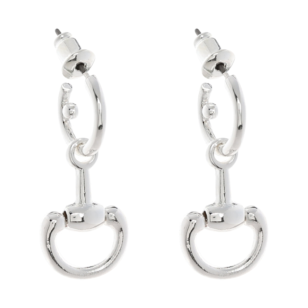 Merx 03-14470 Silver Bit Earrings