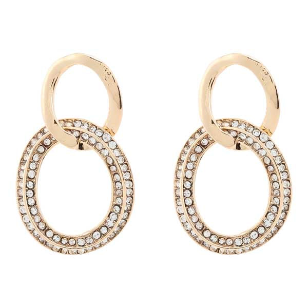 Merx 03-5876-1 Gold and Crystal Earrings