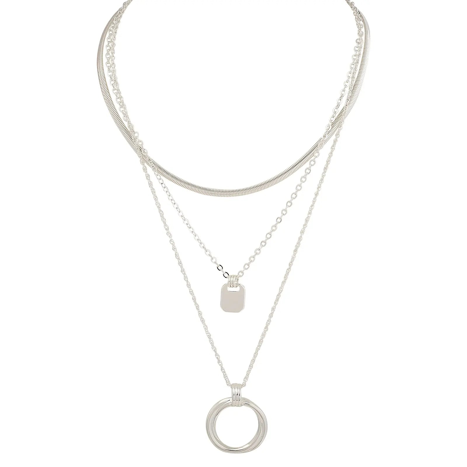 Merx 06-5705 Necklace Silver 40/43.5/47+5cm ext