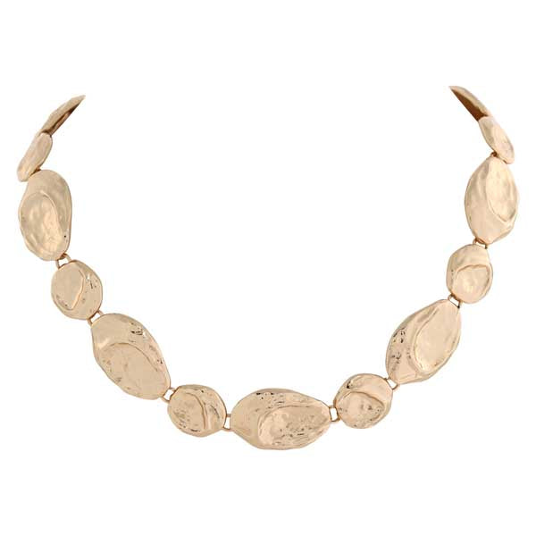 Merx Fashion Chain Necklace Shiny Gold 36cm+10cm ext