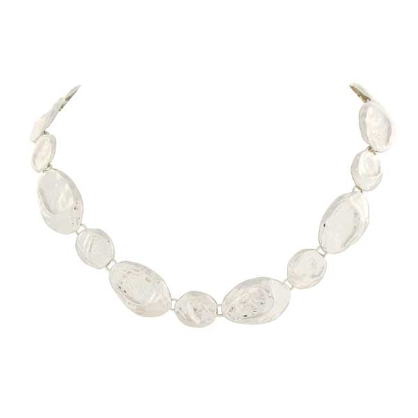 Merx Fashion Chain Necklace Shiny Silver 36cm+10cm ext