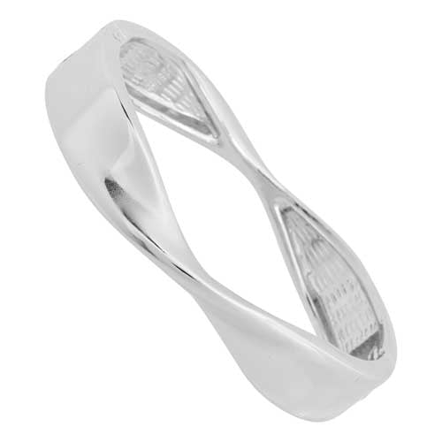 Merx 72-14274 Twisted Metal Bracelet Silver