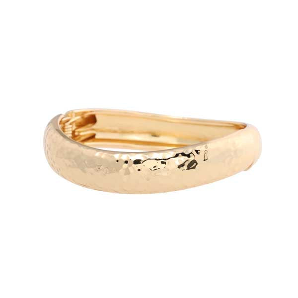Merx 07-14411-1 Hammered Gold Bangle Bracelet