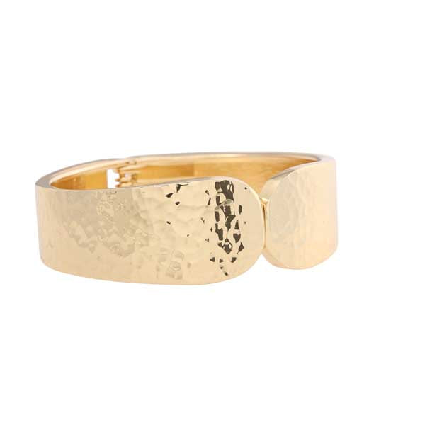 Merx 07-14412-1 Hammered Gold Bangle Bracelet