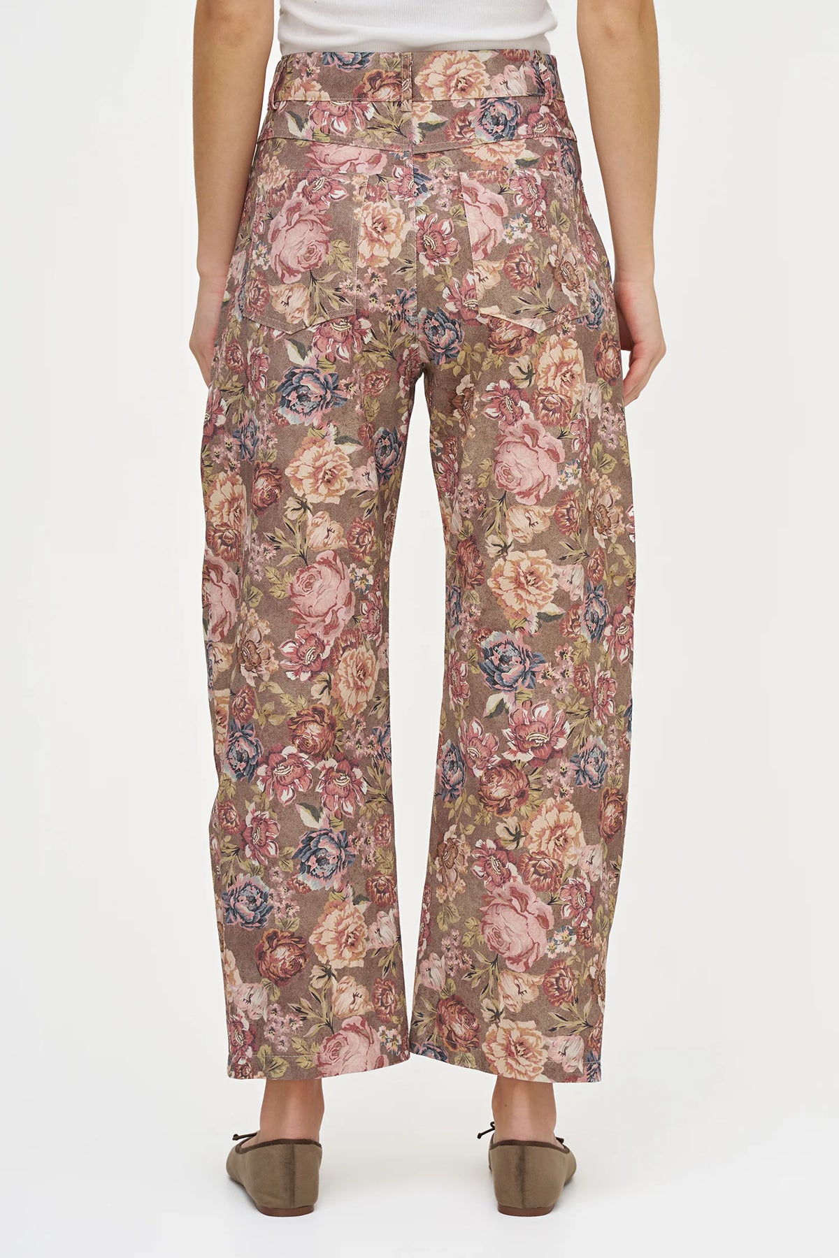 Floral Barrel Pants