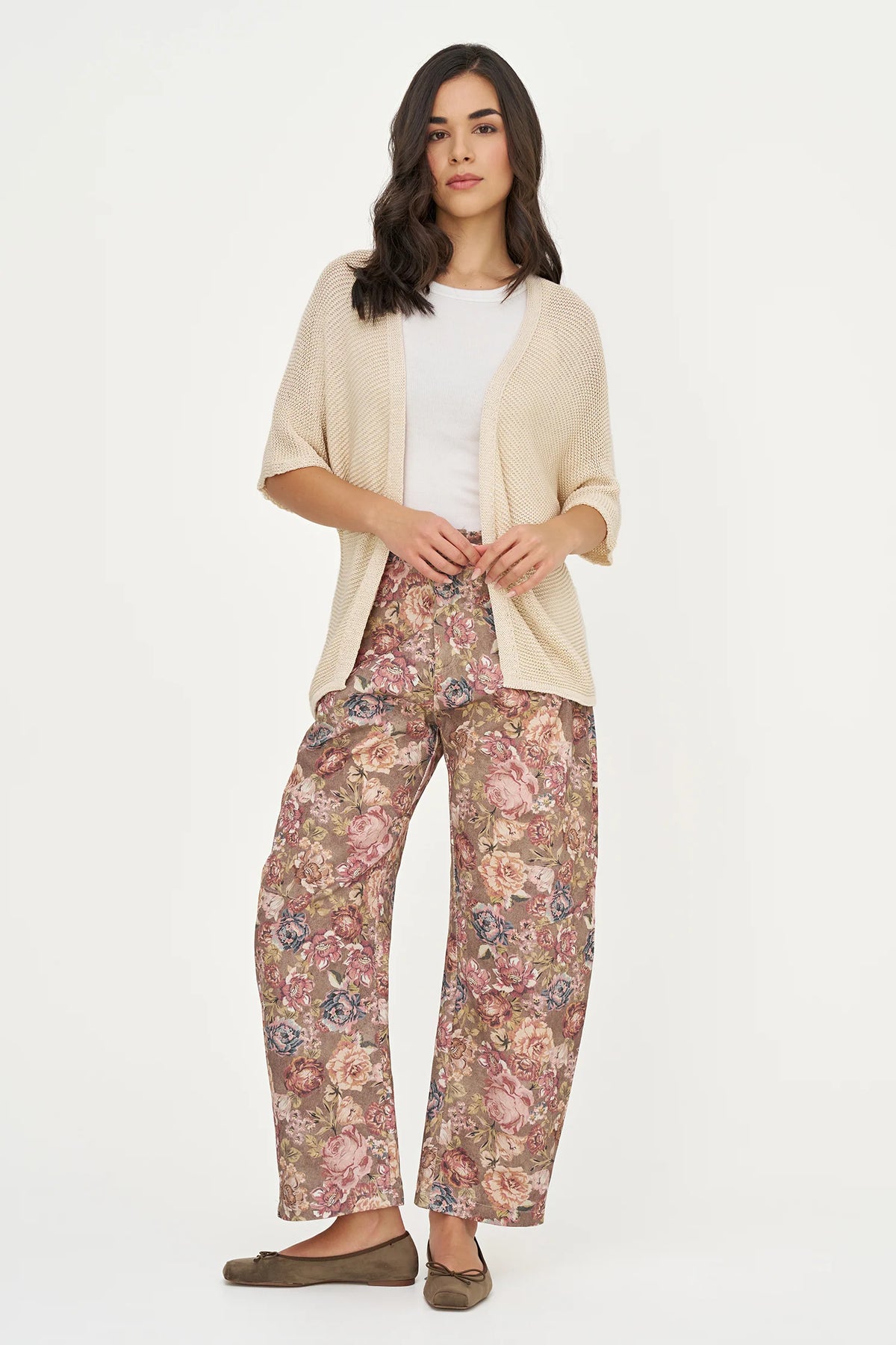 Floral Barrel Pants