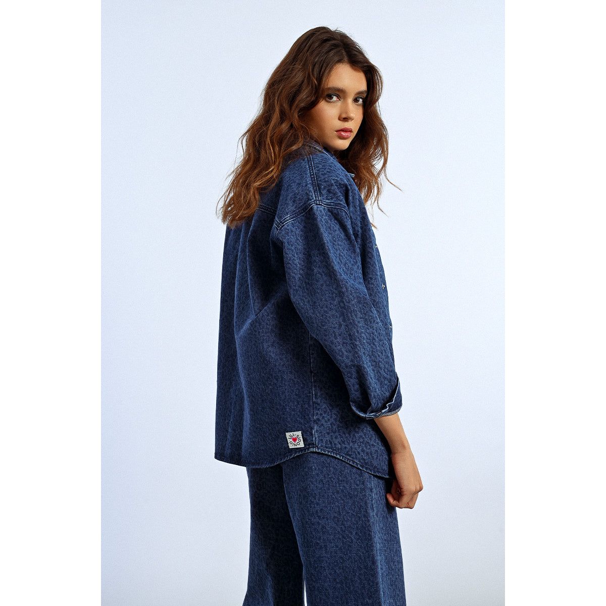 Blue Denim Cheetah Shirt