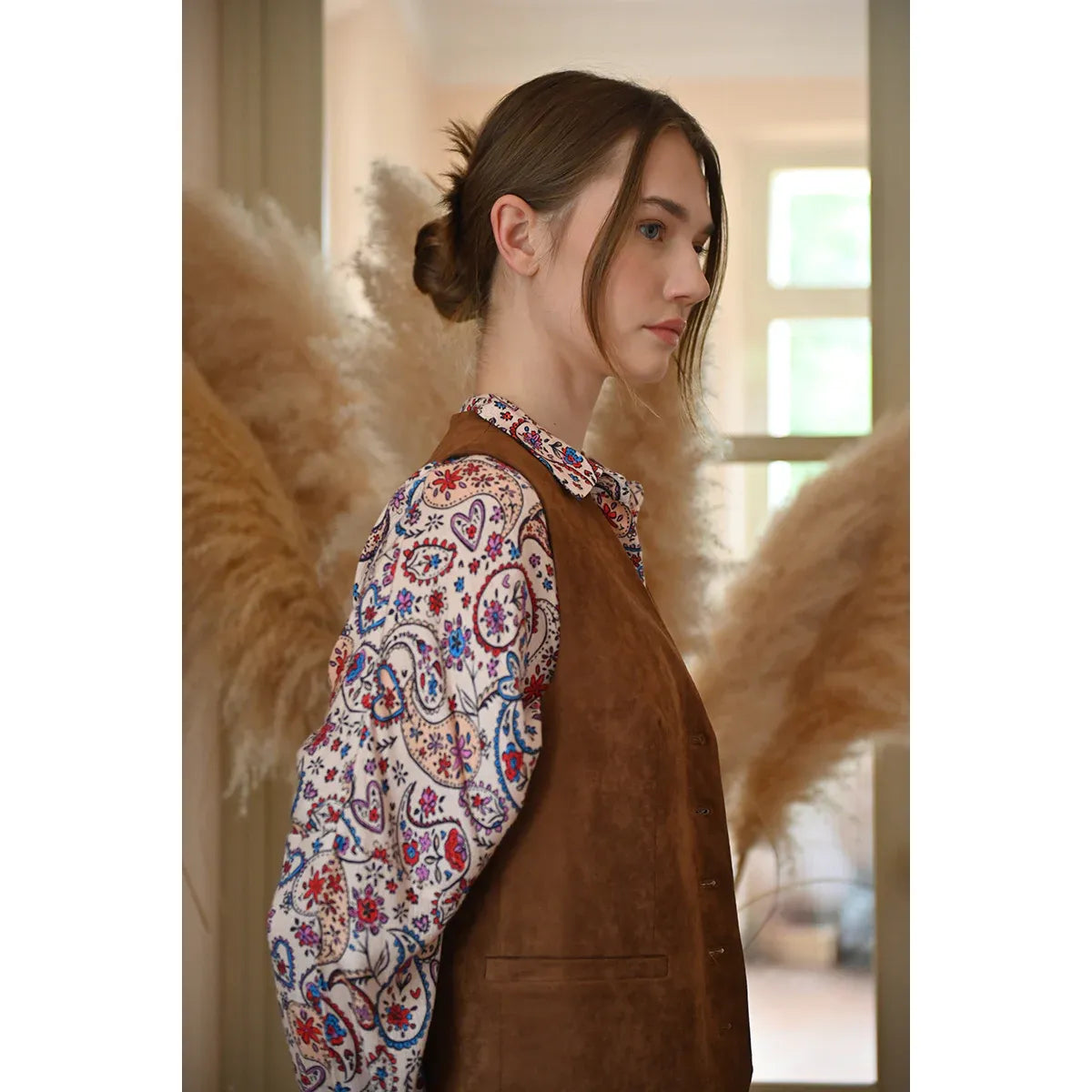The Margot Suede Vest