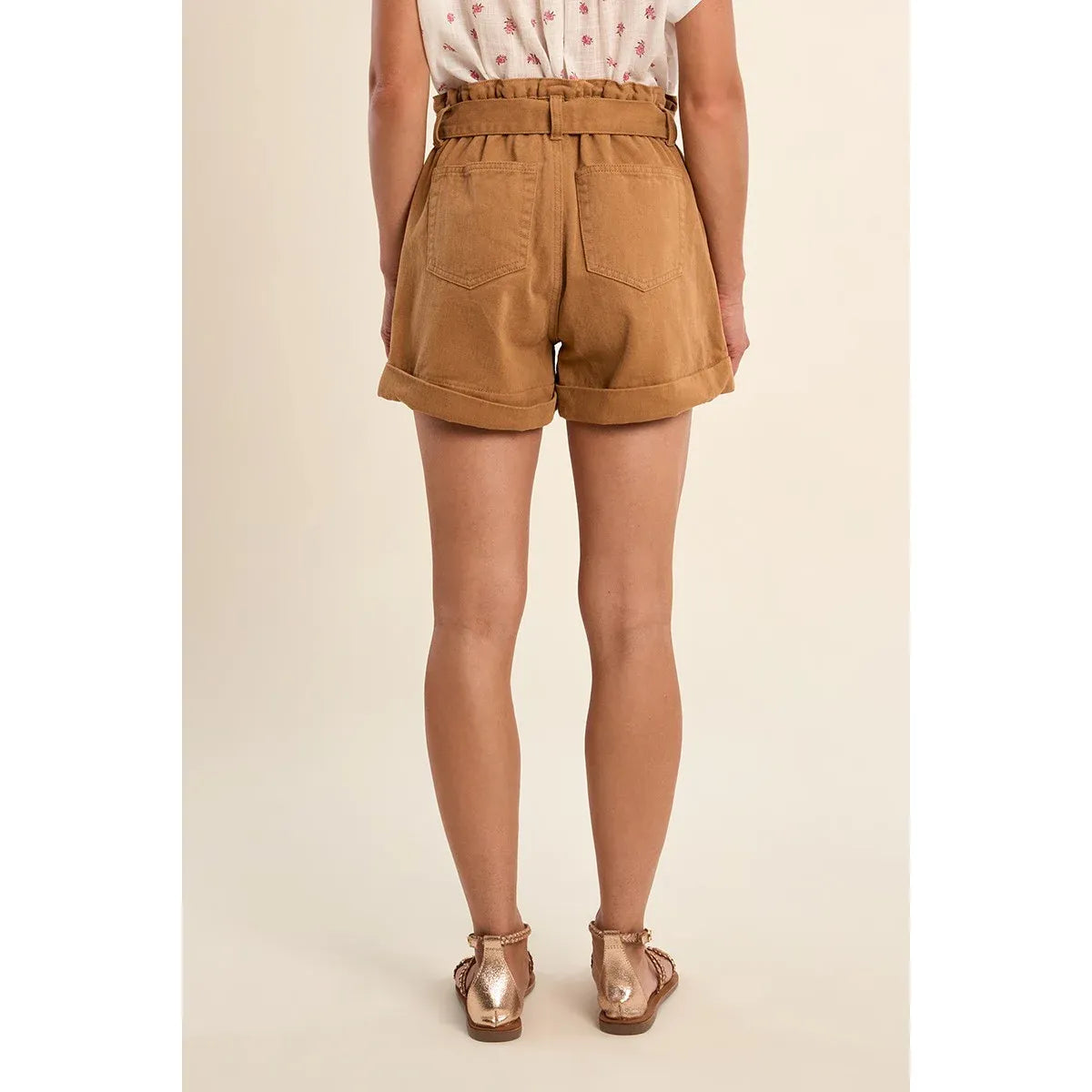 Belted Paperbag Shorts