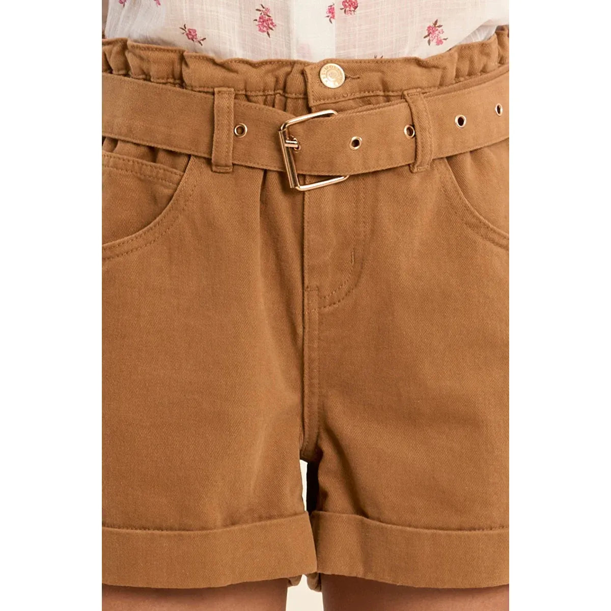 Belted Paperbag Shorts