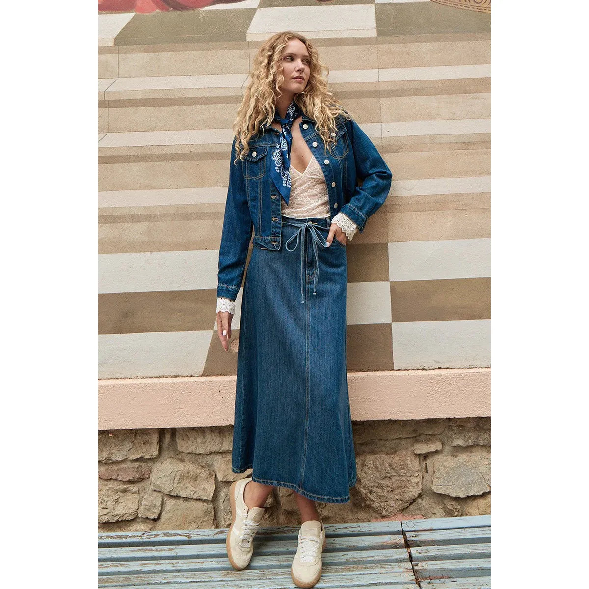 Dakota Denim Maxi Skirt