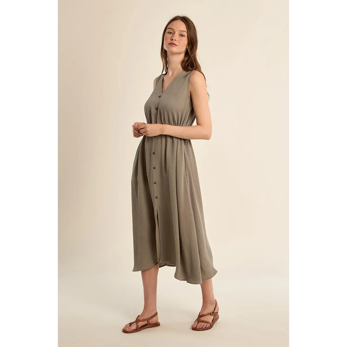 Willow Drawstring Midi Dress