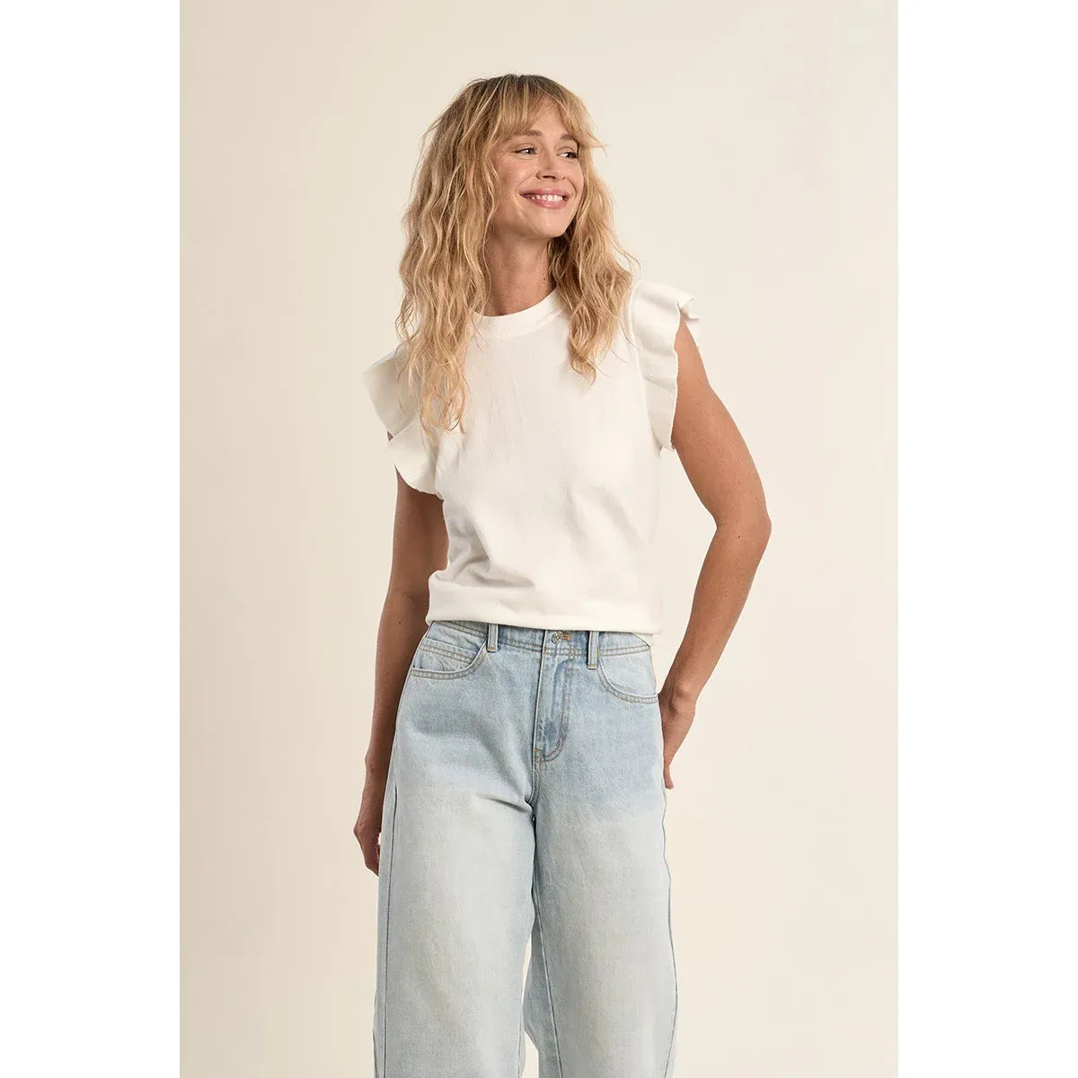 Elara Ruffle Knit Top