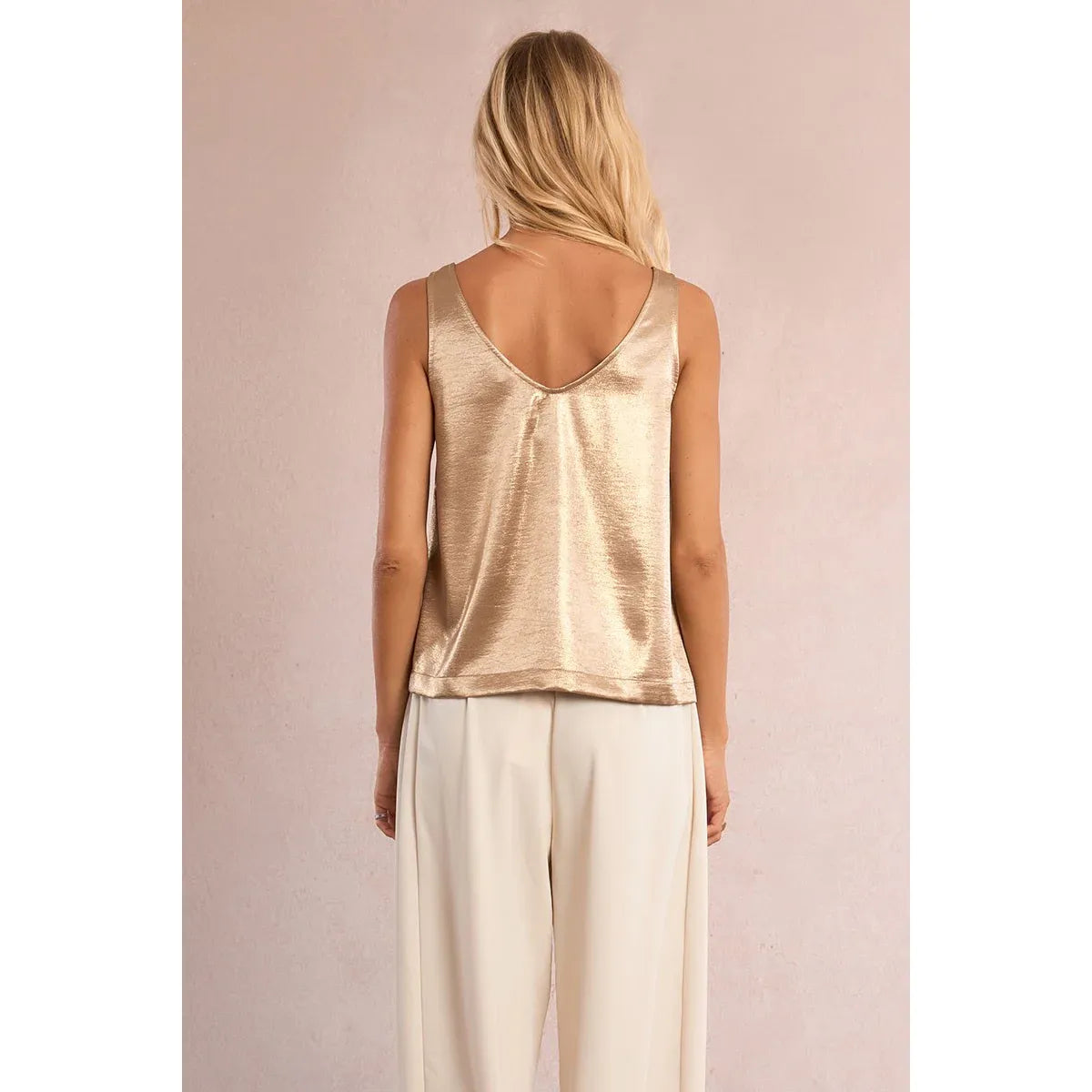 The Golden Hour Satin Tank