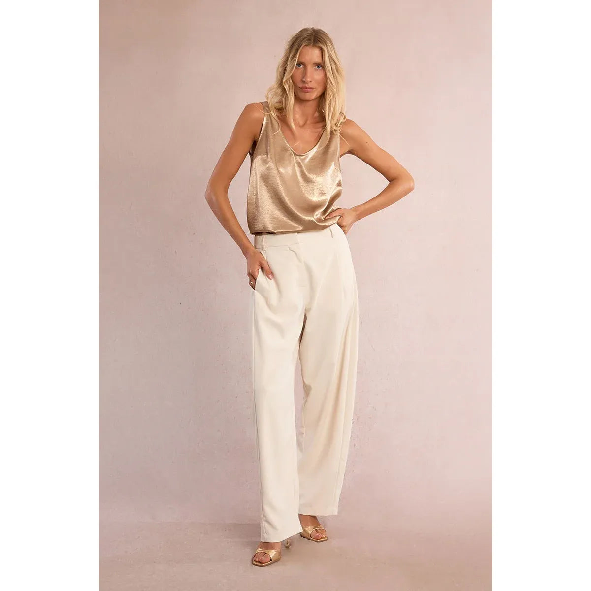 The Golden Hour Satin Tank