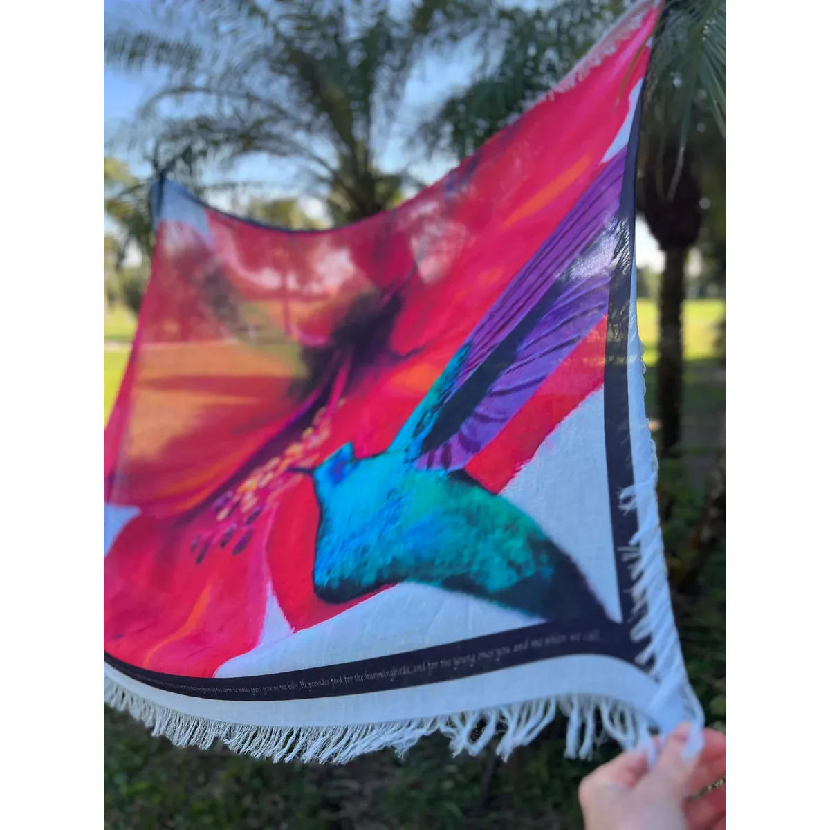 THE CHARM: YOU RELEASE JOY! - Luxury Hand Painted Silk Scarf
