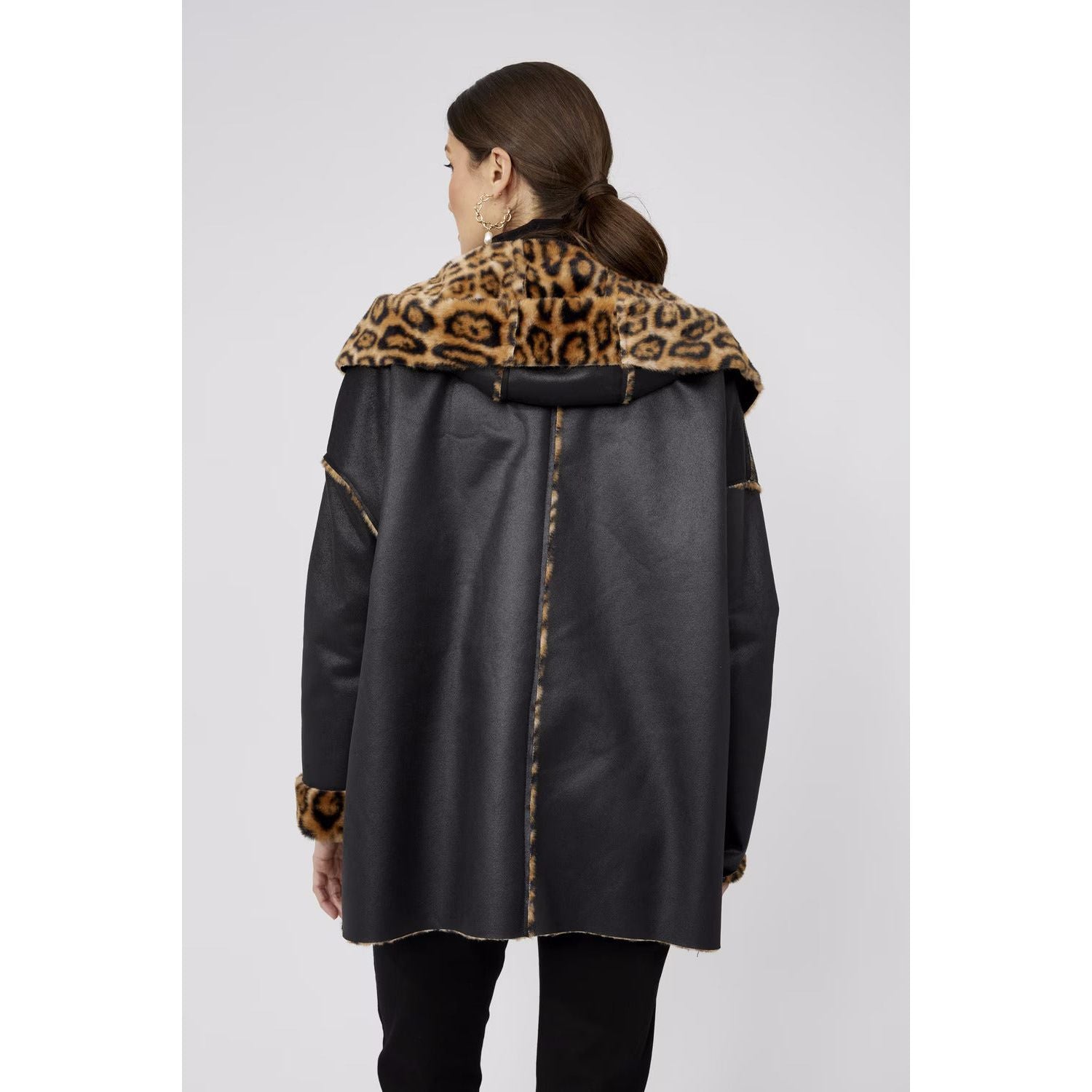 Faux Fur Leopard Coat
