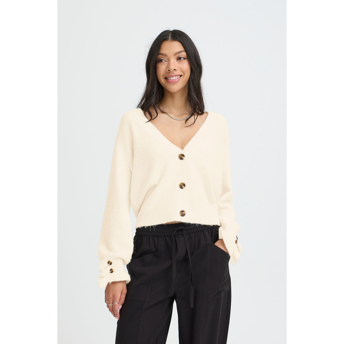 BYOMEA Frill Cardigan