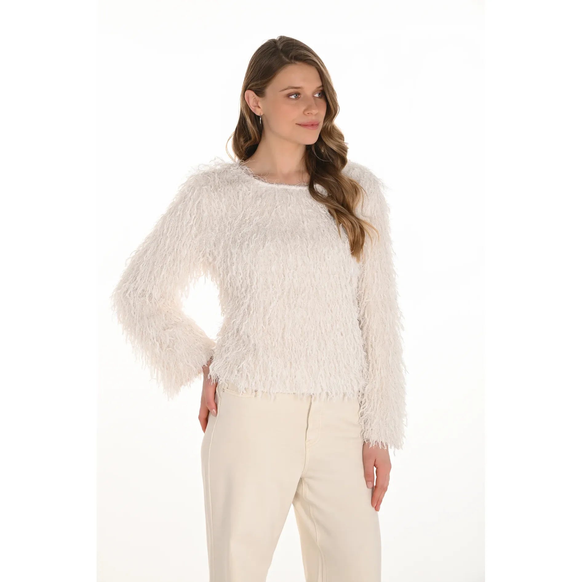 Frank Lyman Pullover with Fringe – Style 254926
