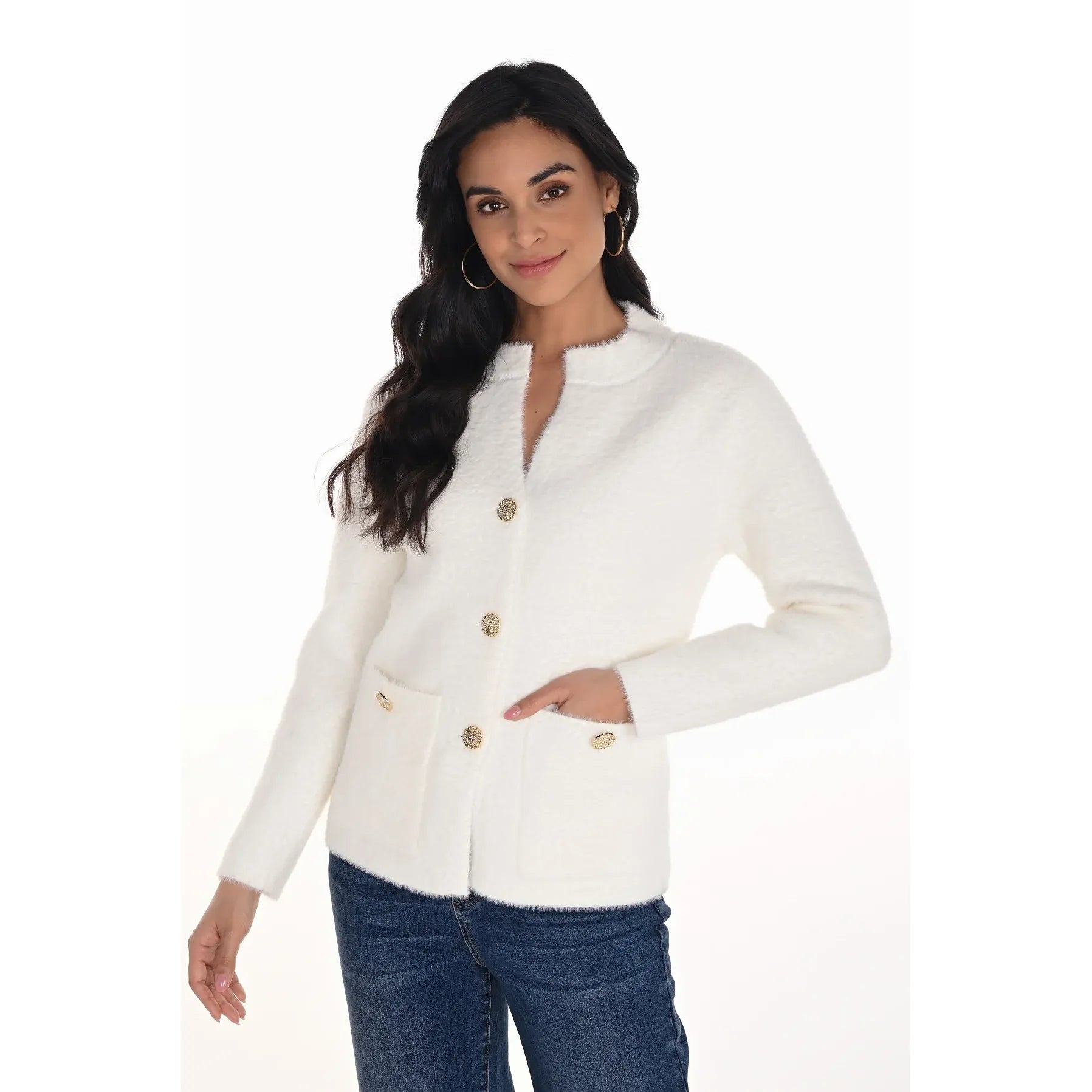 Élodie Jewel Button Cardigan - Style 254939