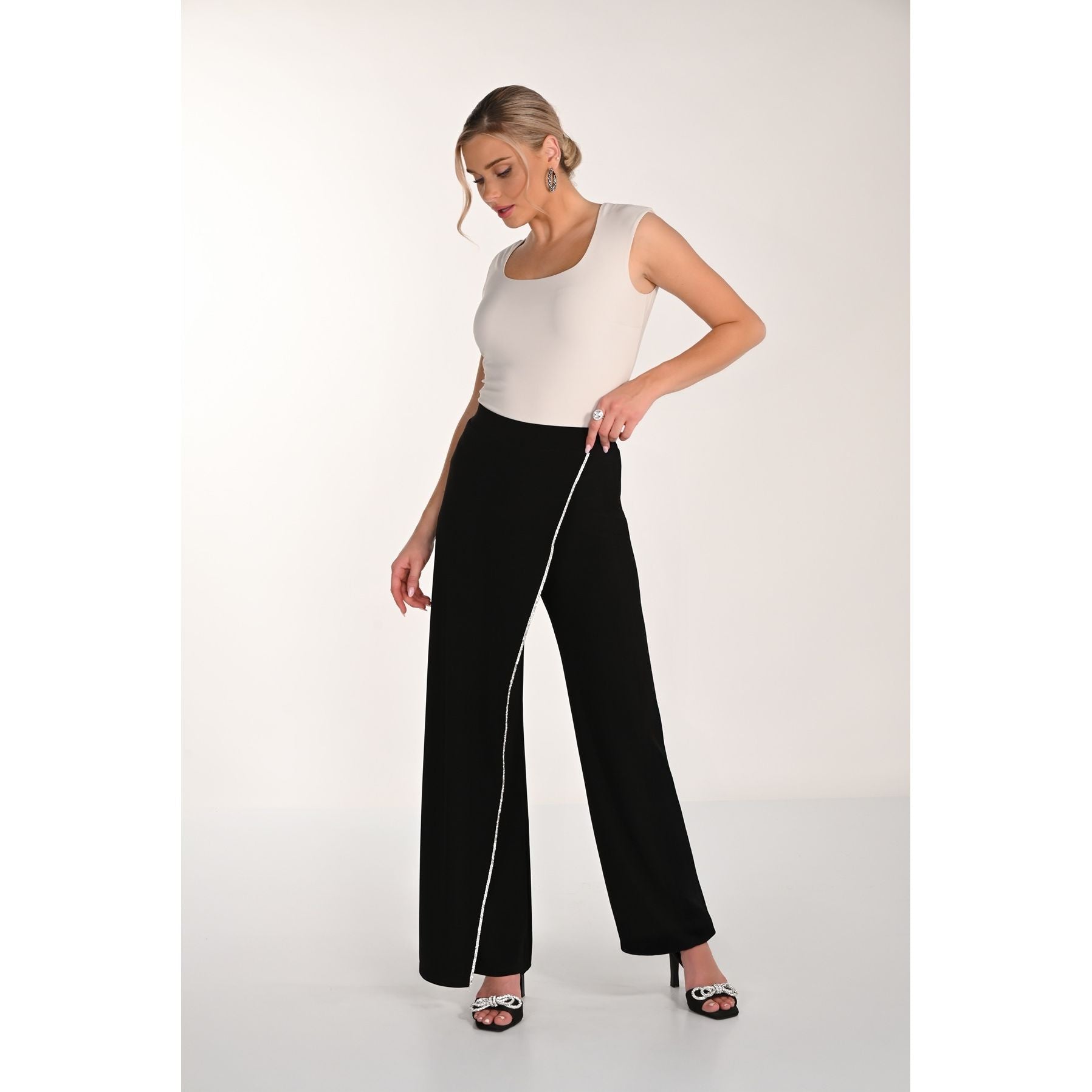 High-Waist Wide-Leg Trousers - Style 268001