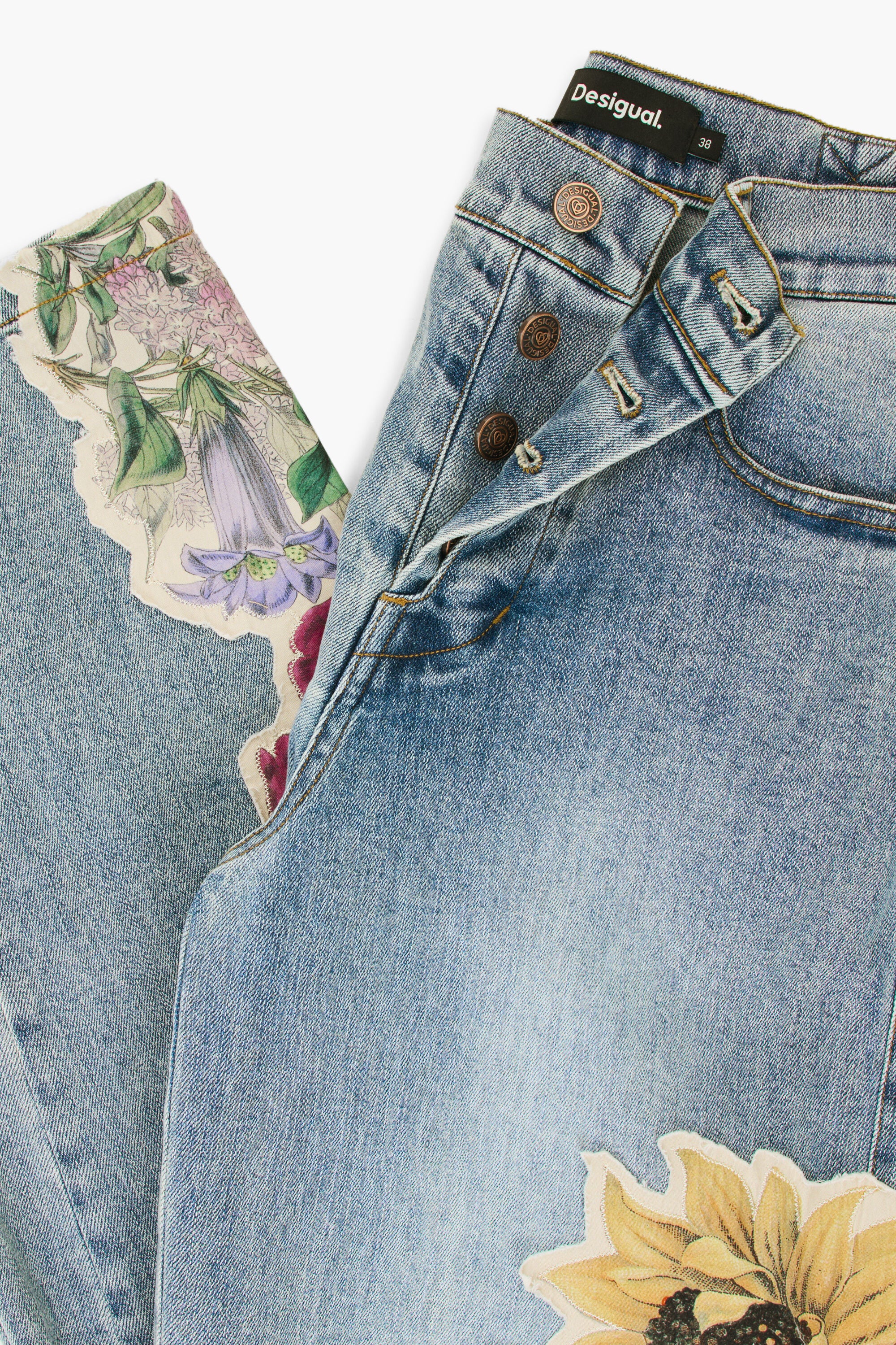 Floral Printed Jeans
