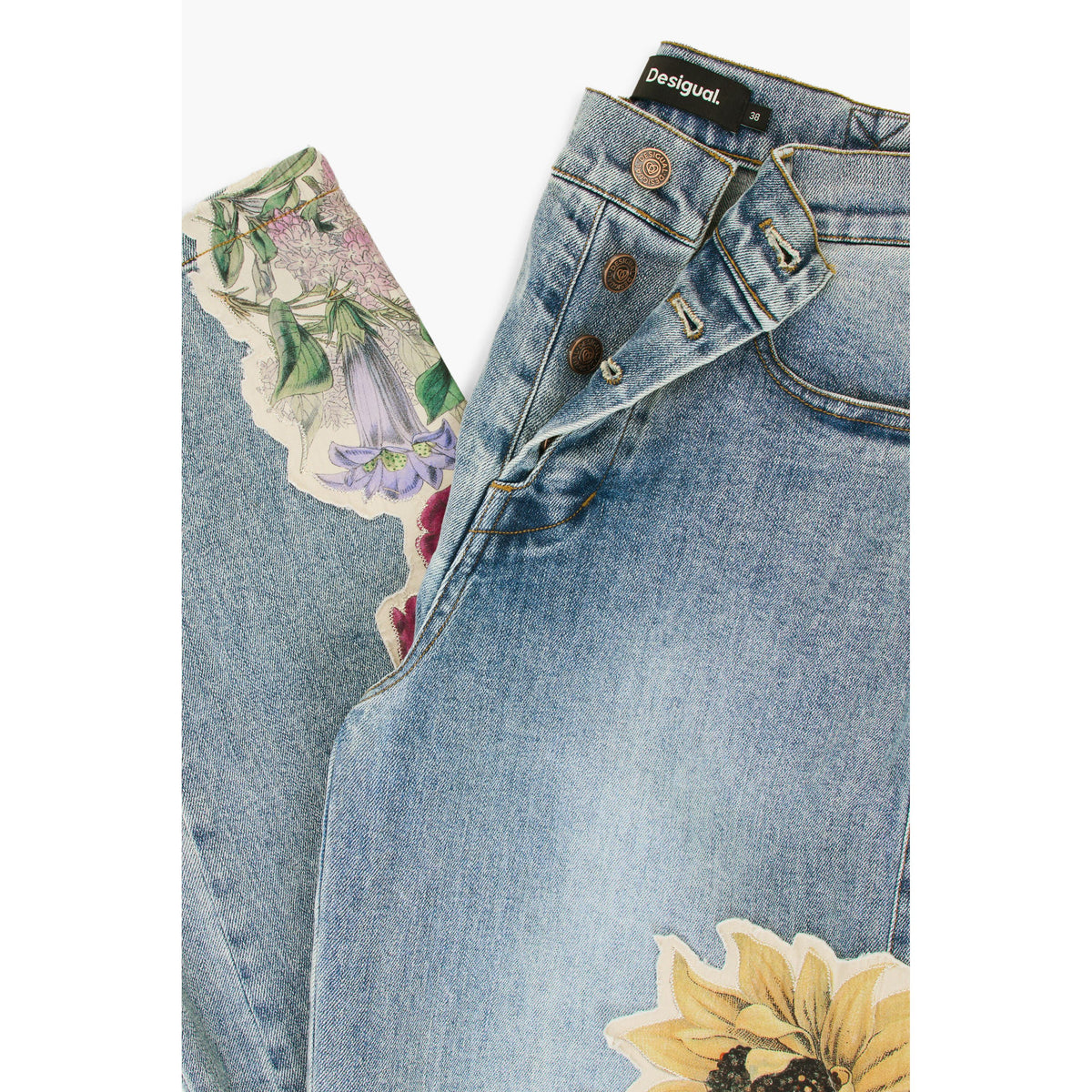 Floral Printed Jeans