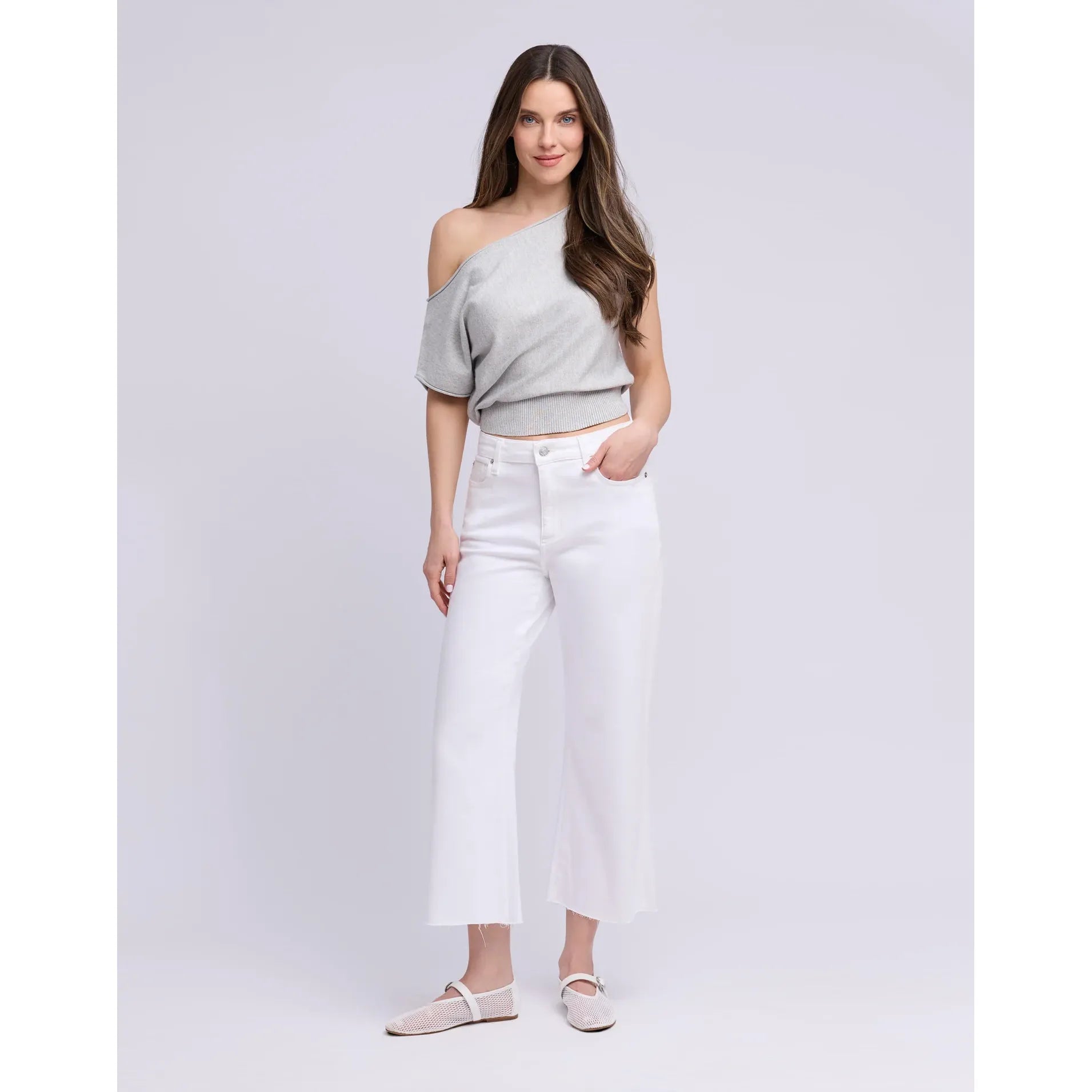 Oprah Lily Crop Wide Leg Flare Jeans | 24" Inseam
