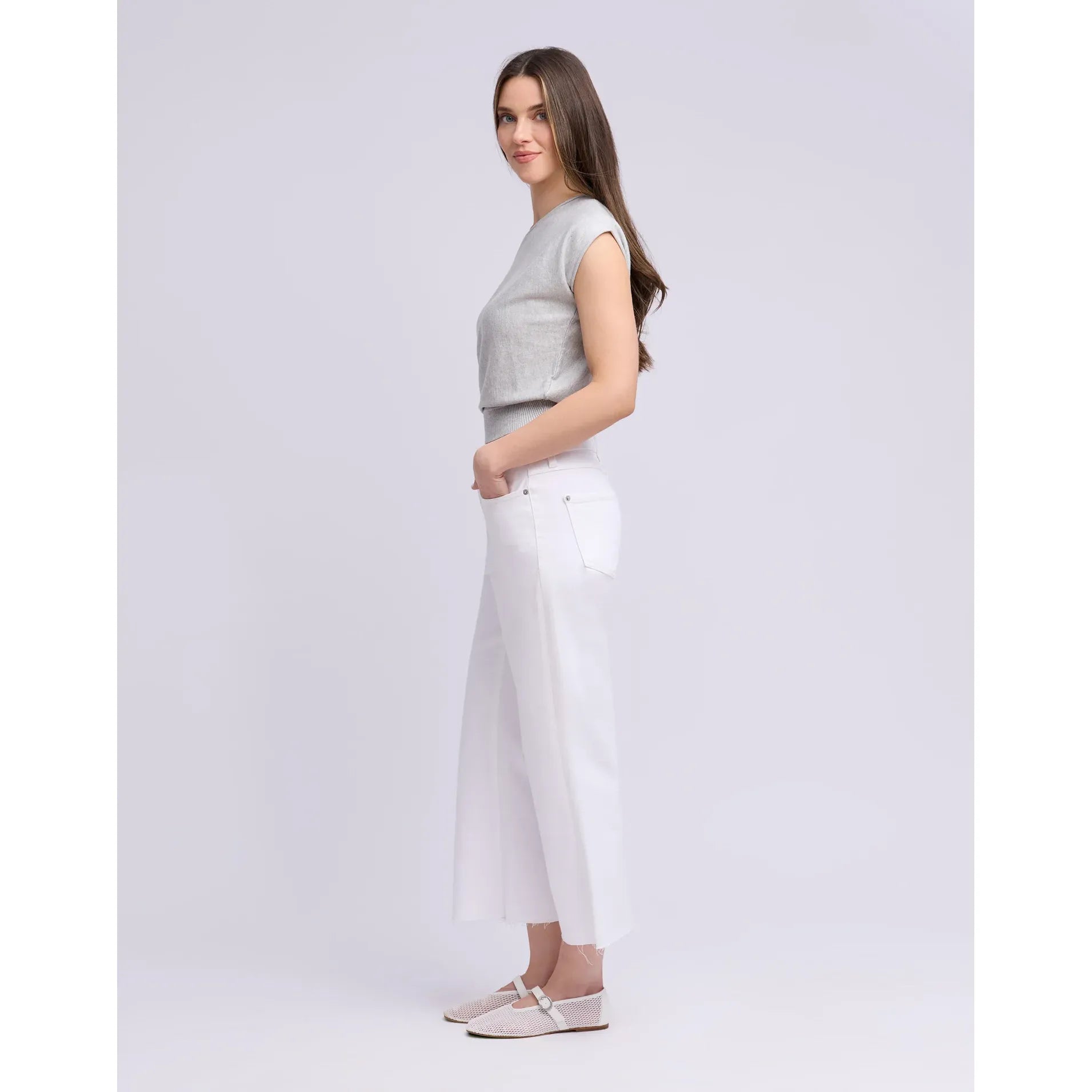 Oprah Lily Crop Wide Leg Flare Jeans | 24" Inseam