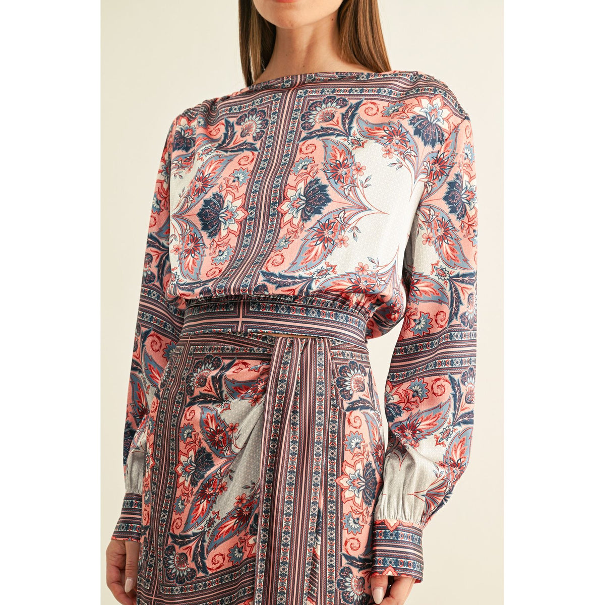 Aries Draped Fringe Hem Midi Skirt