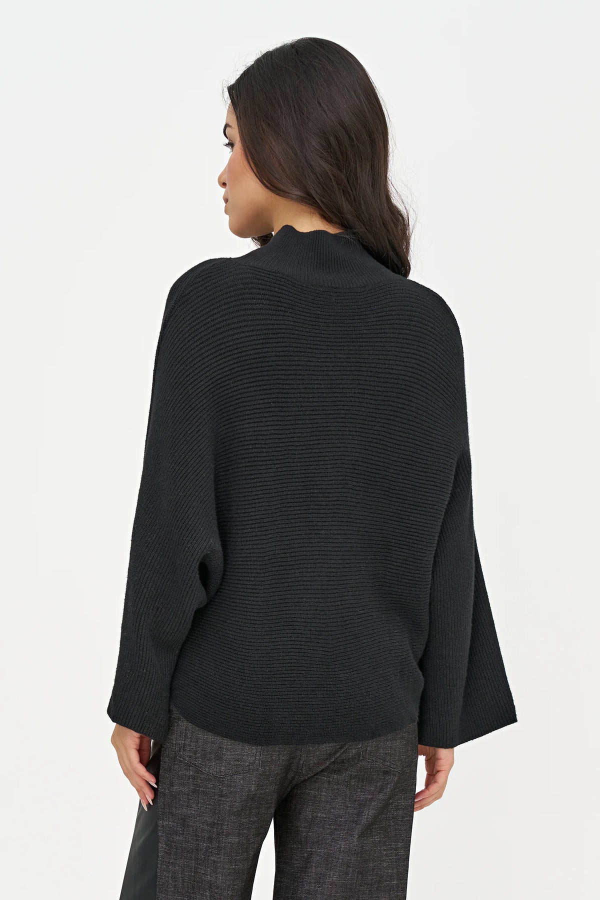 Ribbed Mock Neck Sweater