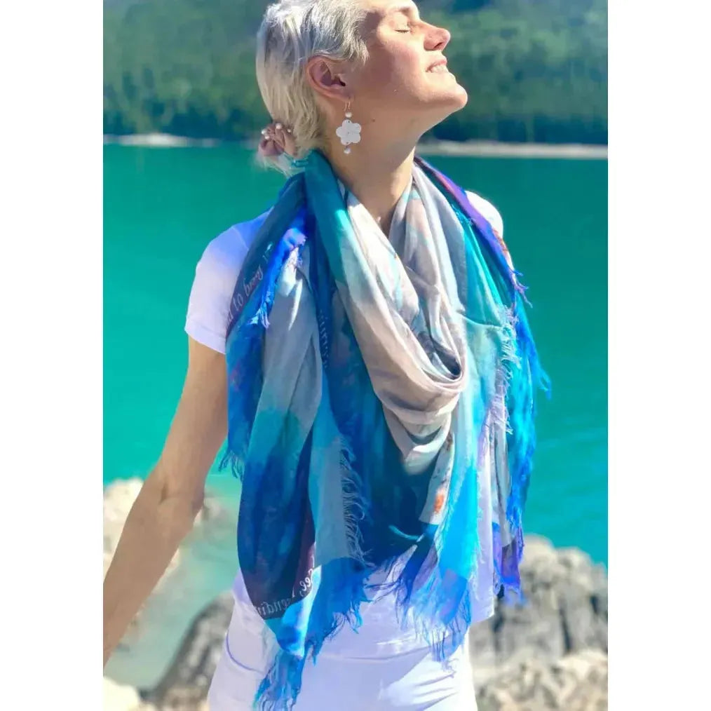 Guardian Angel - Hand Painted Luxury Silk Scarf