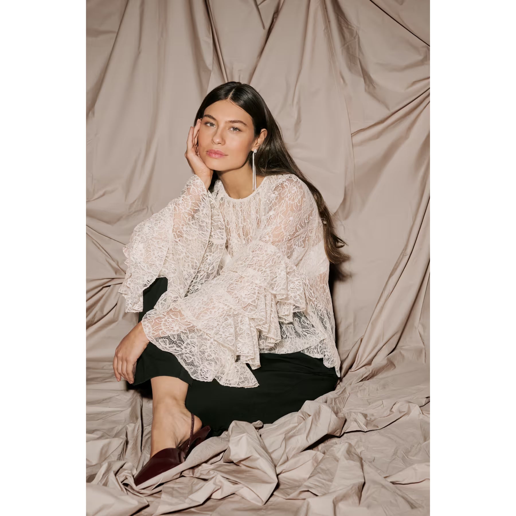 Clemency Ruffle Sleeve Blouse