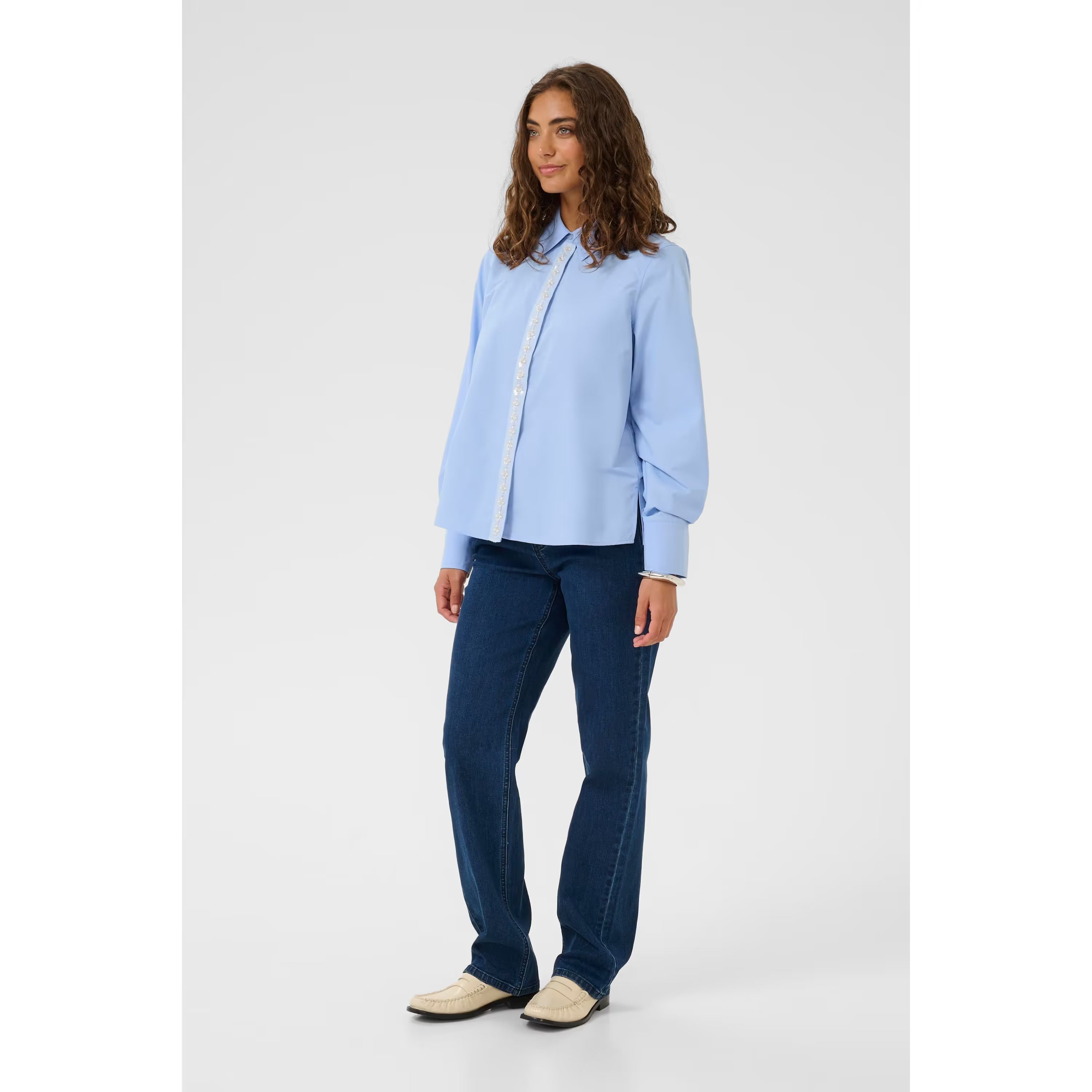 CUkrista Shirt – Light Blue w/ White Trim