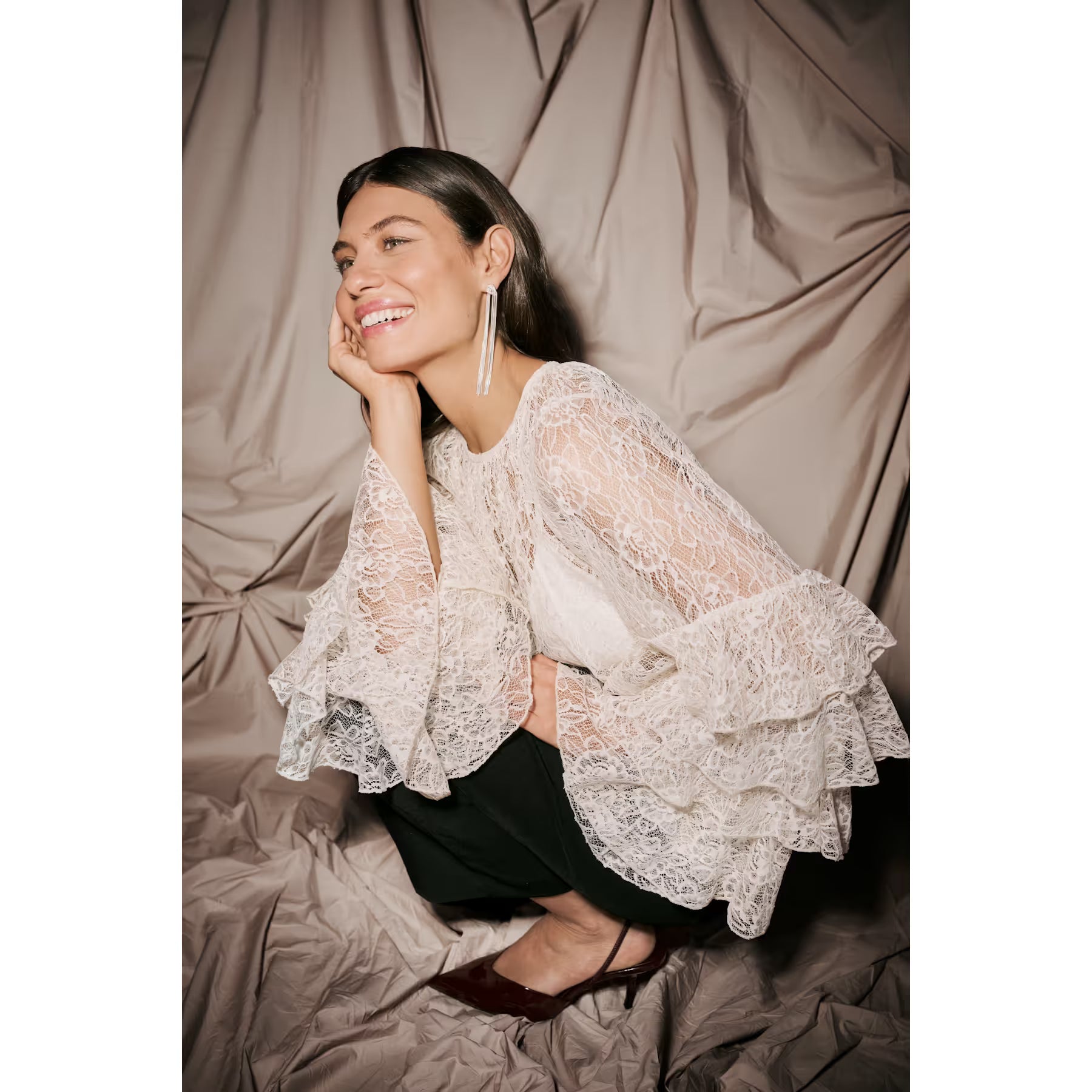 Clemency Ruffle Sleeve Blouse