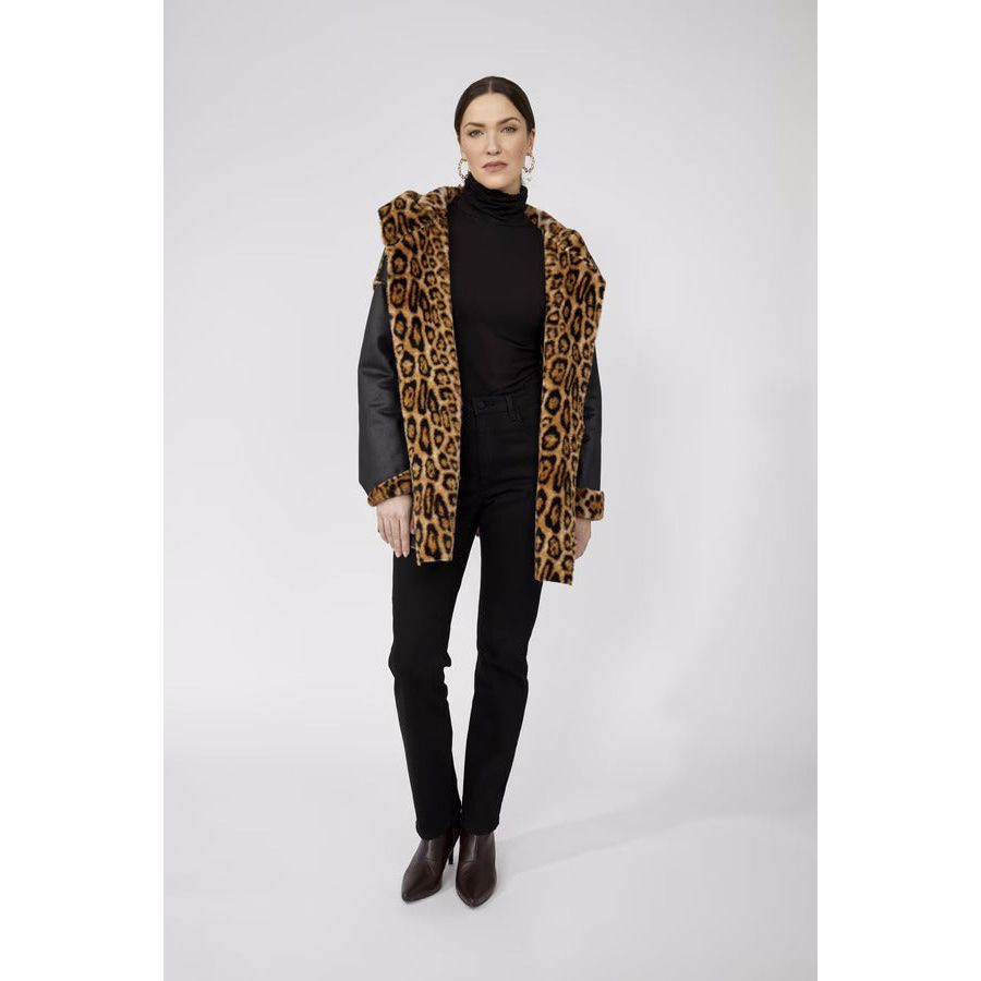 Faux Fur Leopard Coat