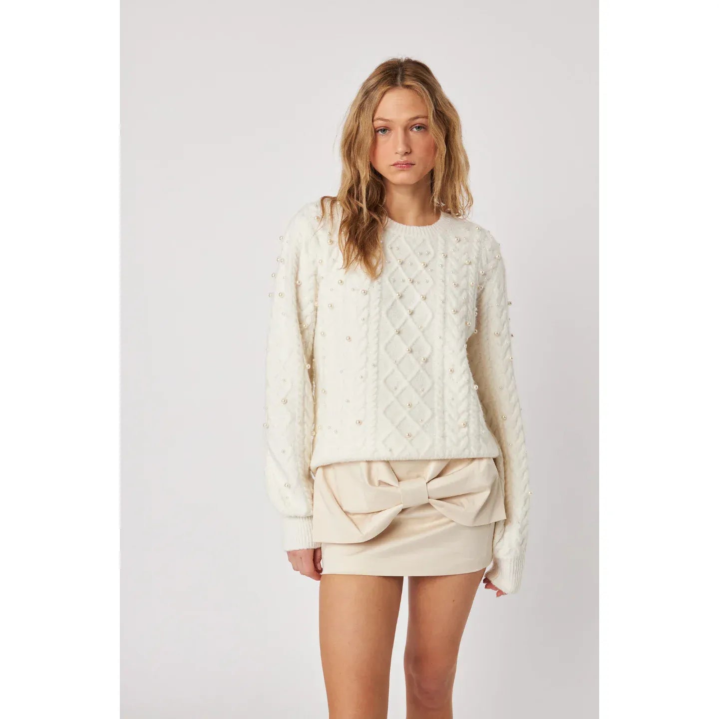 Pearly Cable Sweater