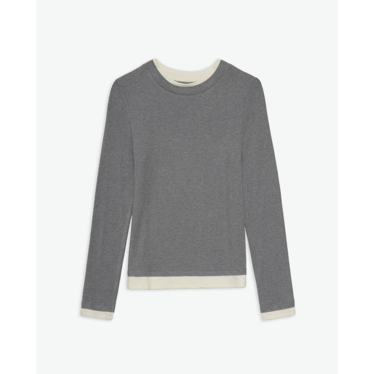 Grey Overlay Contrast Shirt