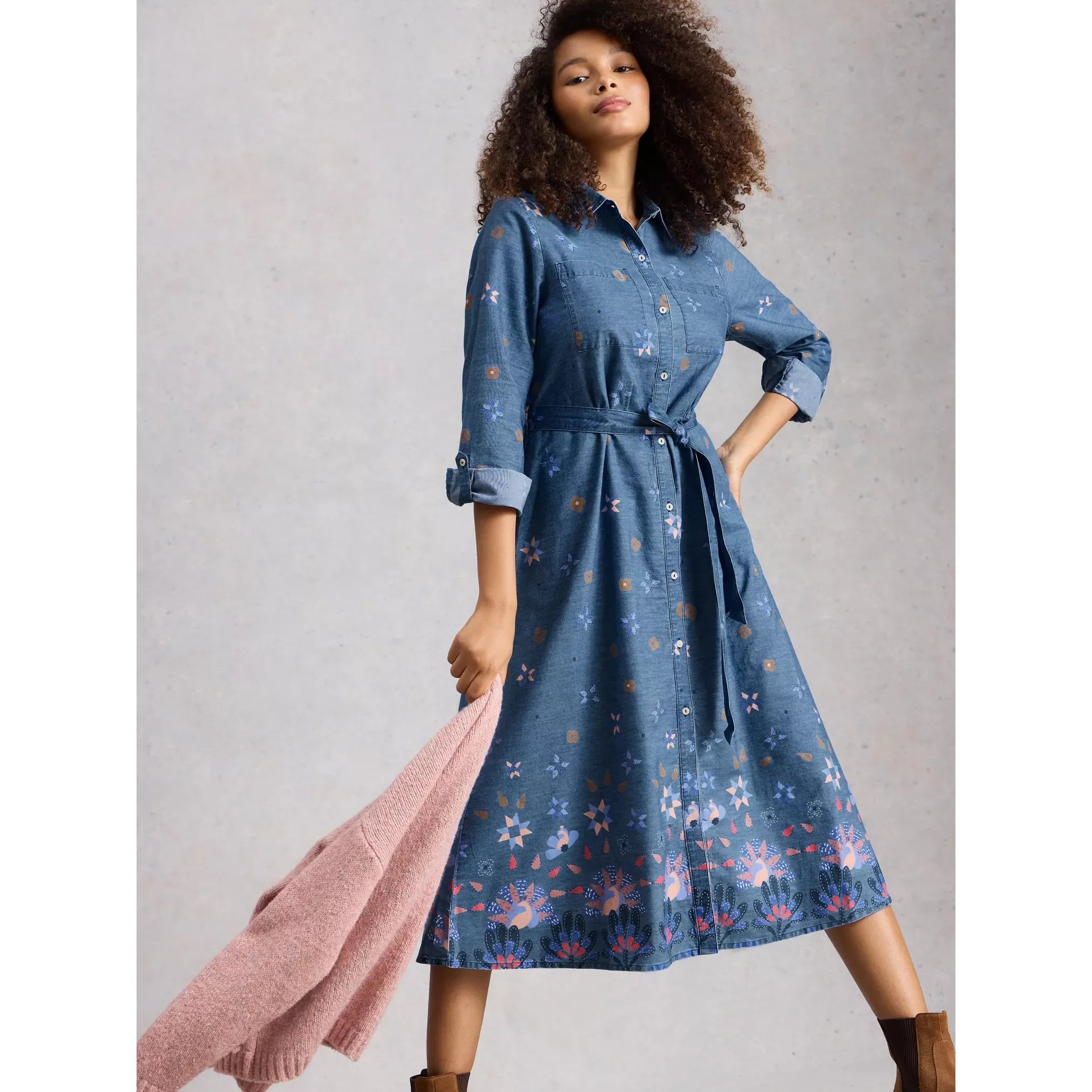 Lana Denim Midi Dress