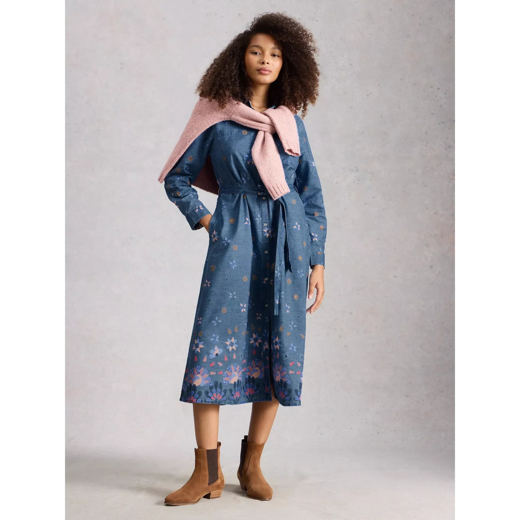 Lana Denim Midi Dress