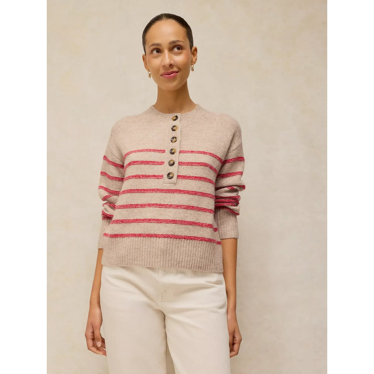 Stripe Henley Jumper