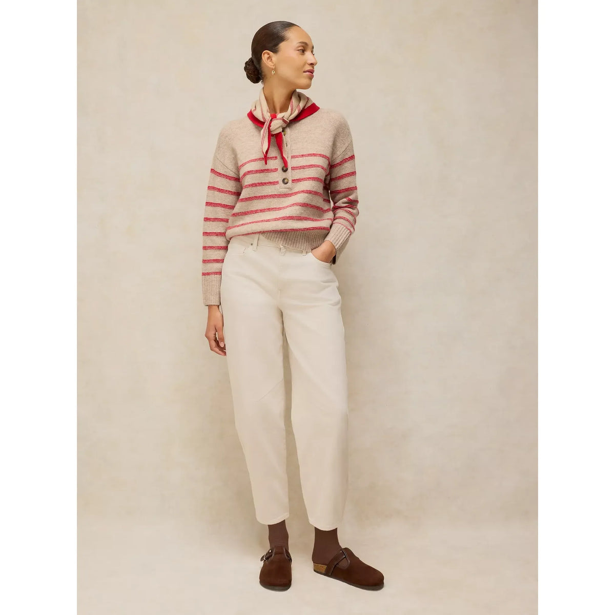Stripe Henley Jumper