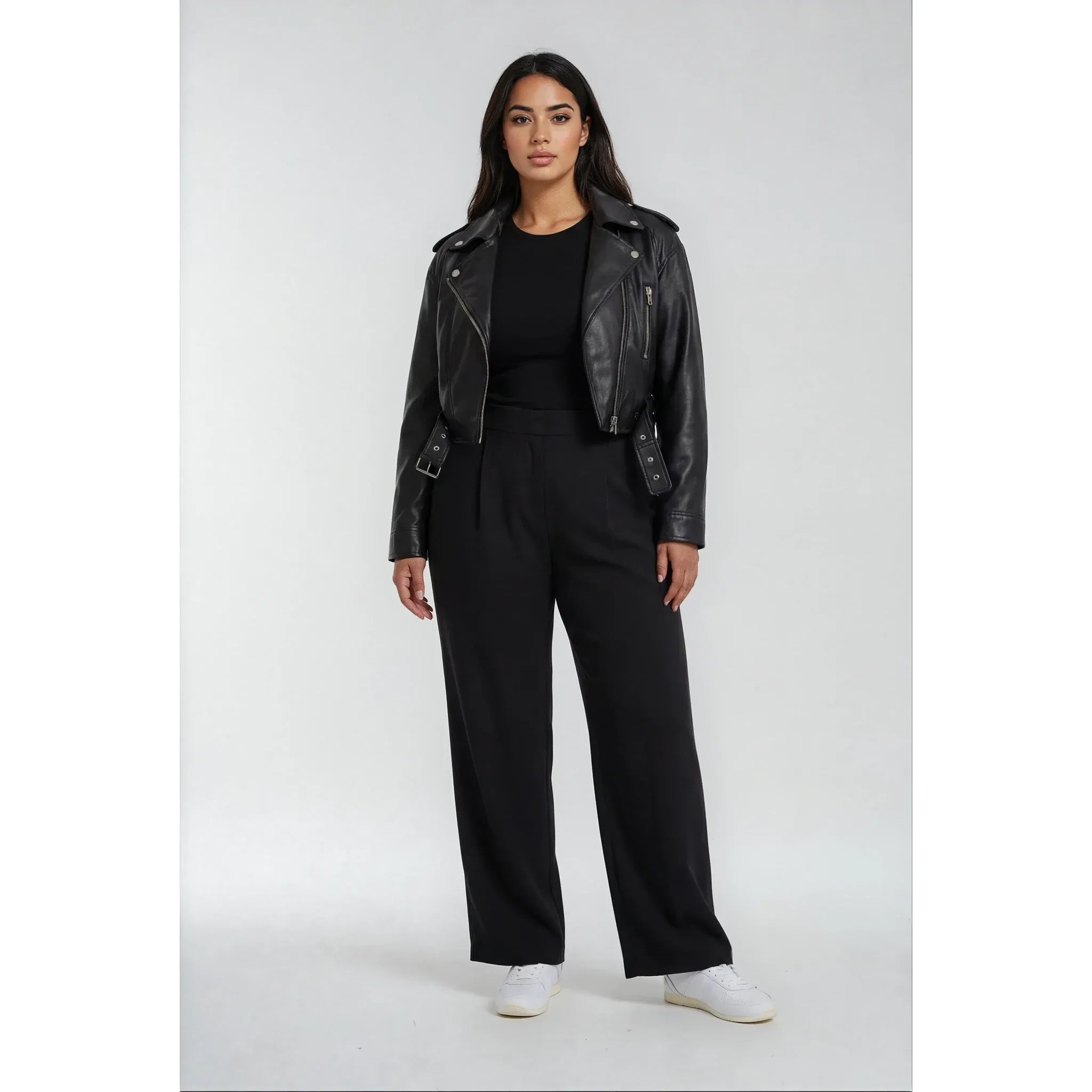 LuxeFlow Black Trouser Pant