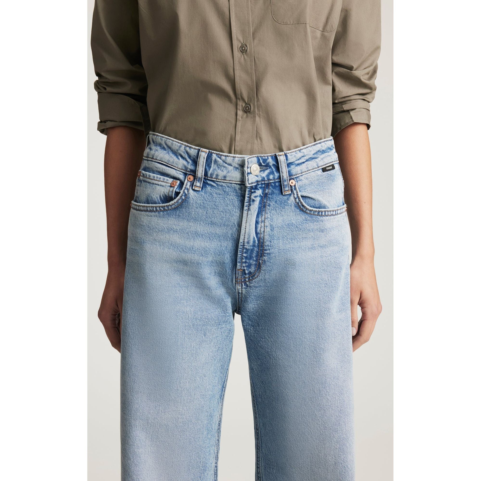 Florida Cuffed Wide Leg Jeans | Mid Rise