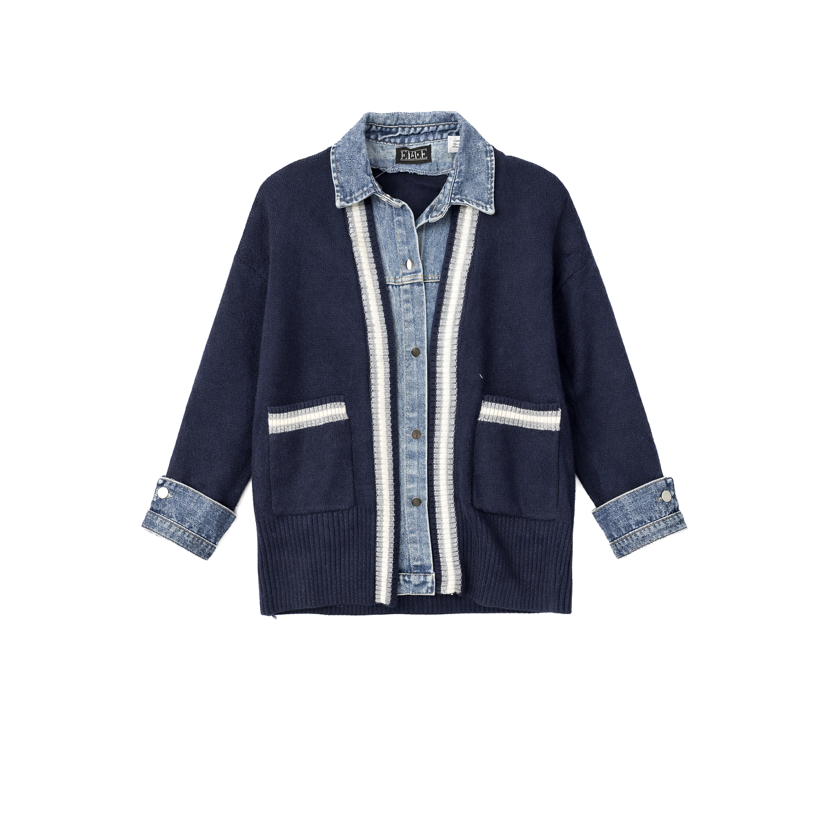 The Denim Layered Cardigan